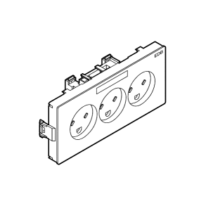 CLIC'LINE TRIPPEL EDB STIKKONTAKT LG.