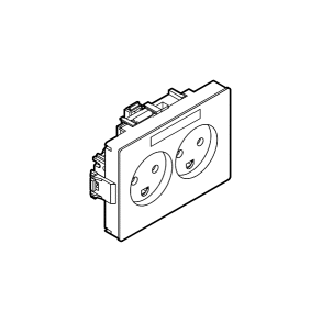CLIC'LINE DOBBELT STIKKONTAKT HVID