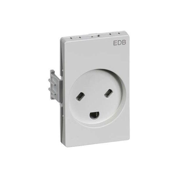CLIC'LINE  indsats stikkontakt EDB 2-pol med jorD