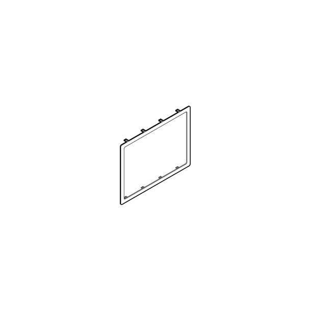 CLIC'LINE ramme for 80 mm front 2 modul LYSEGR
