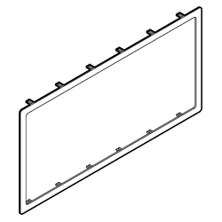 CLIC'LINE ramme for 80 mm front 3 modul HVID
