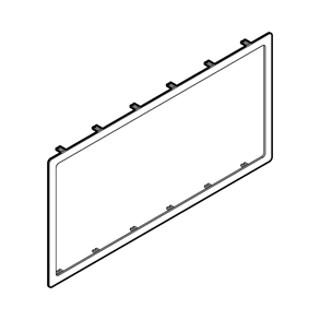 CLIC'LINE ramme for 80 mm front 3 modul HVID