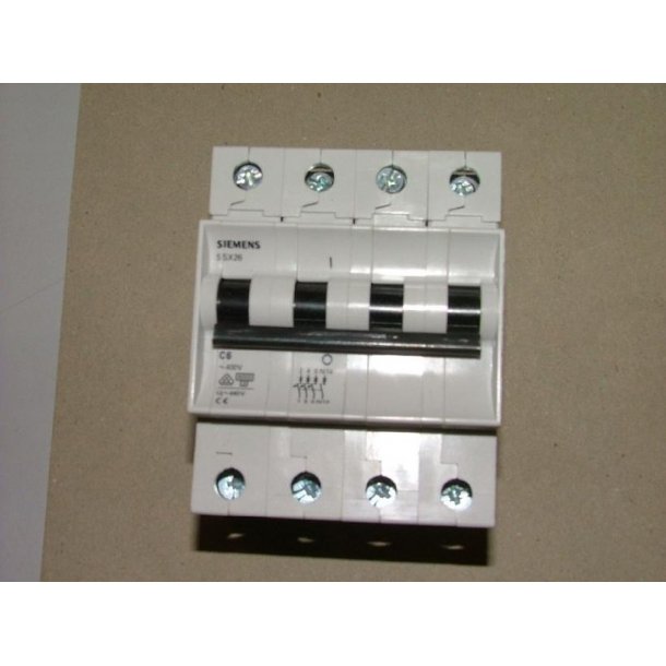 AUTOMATSIKRING 6A C KARAKTERISTIK 3P+N